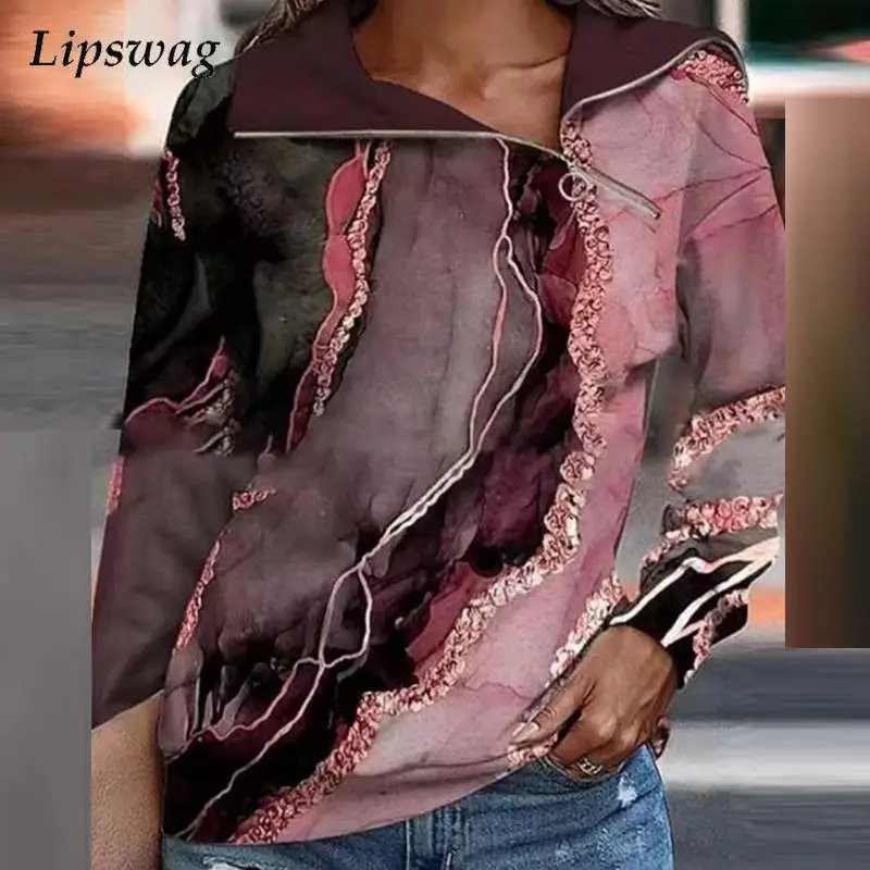 Autumn Casual Pattern Print Sweatshirts Women Fashion Long Sleeve Pullover Tops Office Lady Sexy Turn-down Collar Hoodies Tops
Autumn Casual Pattern Print Sweatshirts Women Fashion Long Sleeve Pullover Tops Office Lady Sexy Turn-down Collar Hoodies Tops