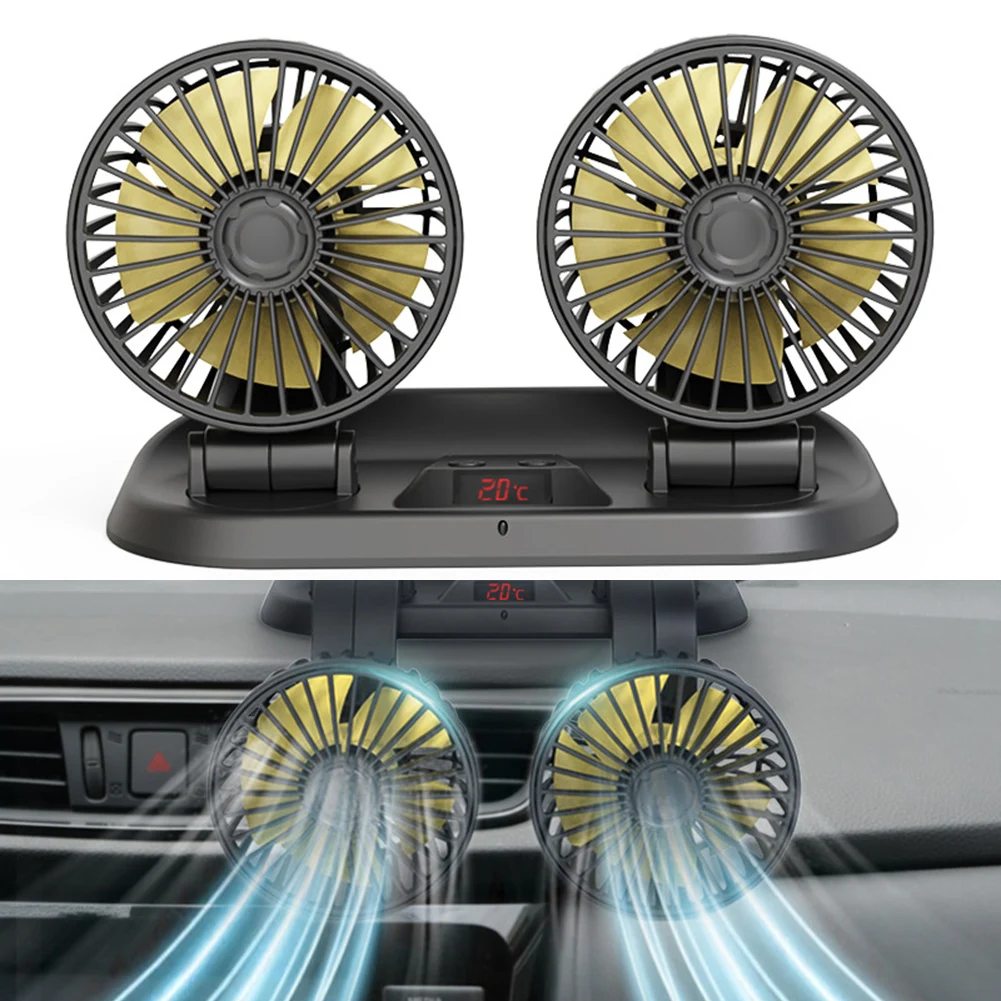 Double Head Fan Car Cooling Fan Desk Plastic Rotatable 1PC Accessory Car Double Head Fan Dashboard Interior Part
Double Head Fan Car Cooling Fan Desk Plastic Rotatable 1PC Accessory Car Double Head Fan Dashboard Interior Part