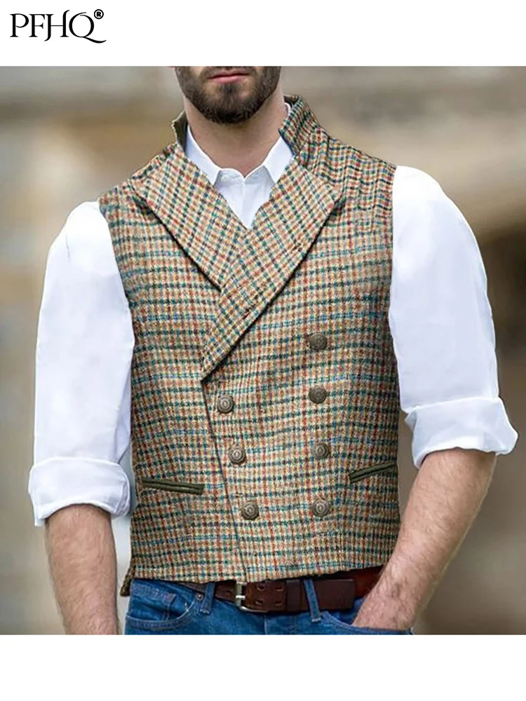 PFHQ Men's Vests Double Breasted Casual Trend Fashion Tops Man Double Pocket different models clothing Autumn Summber 2022
PFHQ Men's Vests Double Breasted Casual Trend Fashion Tops Man Double Pocket different models clothing Autumn Summber 2022