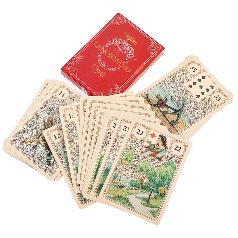 Golden Lenormand Oracle Cards The Spacious Tarot Deck Fortune Telling Divination Tarot Cards Family Party Leisure Table Game
Golden Lenormand Oracle Cards The Spacious Tarot Deck Fortune Telling Divination Tarot Cards Family Party Leisure Table Game