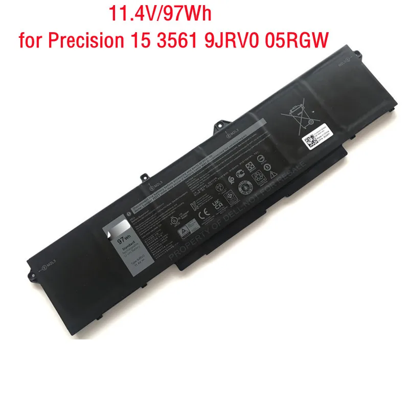 Оригинальный аккумулятор 9JRV0 для ноутбука Dell Precision 15 11,4 9JRV0 05RGW, 3561 в, 97 Вт/ч
Оригинальный аккумулятор 9JRV0 для ноутбука Dell Precision 15 11,4 9JRV0 05RGW, 3561 в, 97 Вт/ч