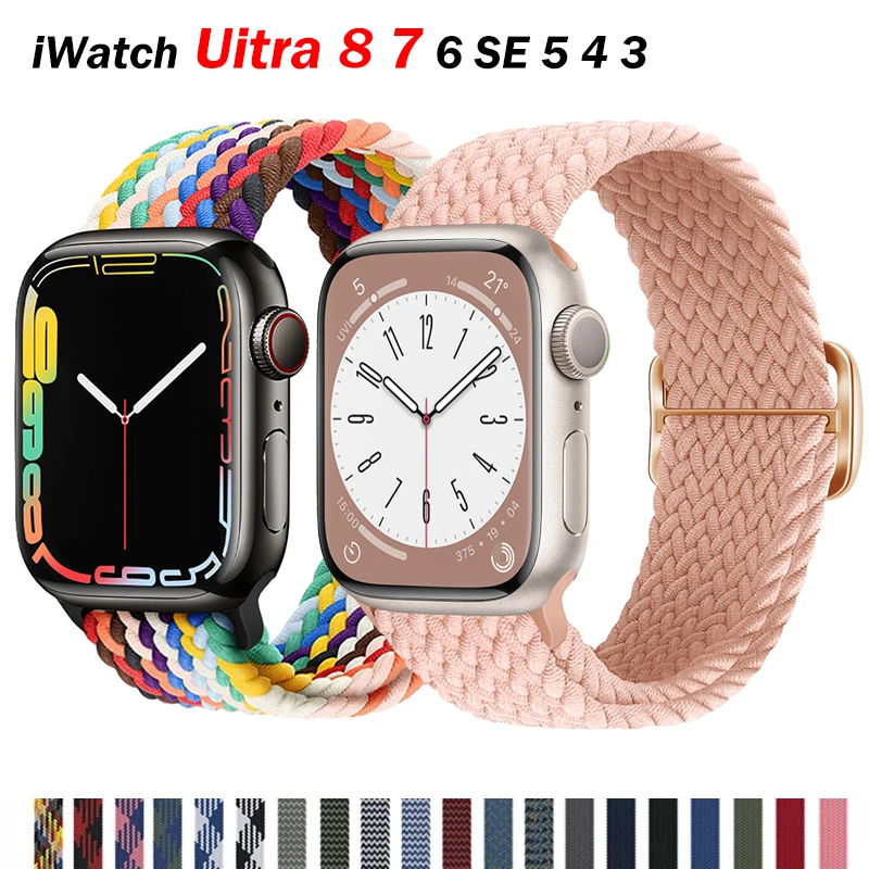 Braided solo loop strap For Apple watch 49mm 45mm 44mm 41mm 40mm Series UItra 8 7 6 5 4 SE elastic nylon strap iWatch3 42mm 38mm
Braided solo loop strap For Apple watch 49mm 45mm 44mm 41mm 40mm Series UItra 8 7 6 5 4 SE elastic nylon strap iWatch3 42mm 38mm