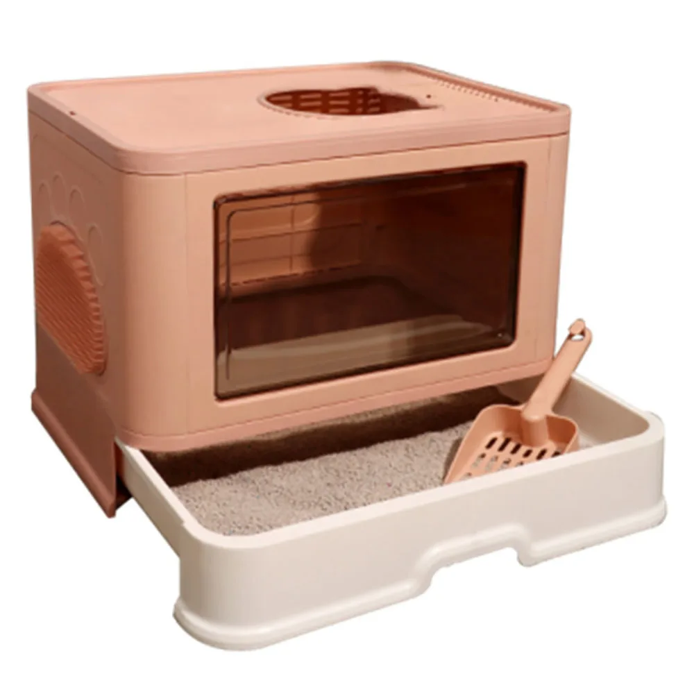 Foldable Cat Litter Box Enclosed Cat Litter Box With Lid Top Entry Top Exit Cat Toilet Easy Clean Cat Potty With Trays
Foldable Cat Litter Box Enclosed Cat Litter Box With Lid Top Entry Top Exit Cat Toilet Easy Clean Cat Potty With Trays