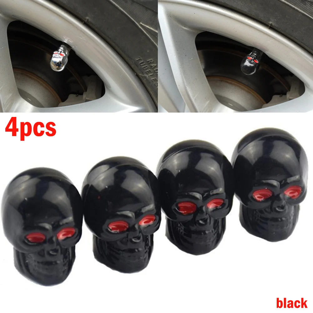 4pcs Universal Skull Black/Silver Car Wheel Tire Tyre Valve Stem Cap Dust Covers Car Styling Decorate Accessories
4pcs Universal Skull Black/Silver Car Wheel Tire Tyre Valve Stem Cap Dust Covers Car Styling Decorate Accessories