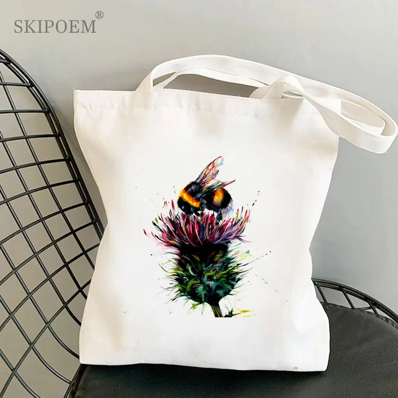 Shopping Canvas Bag Beach Bags Shoulder White Eco Large Capacity Handbags Women Bee Casual Harajuku Art Kawaii Painting Handbags
Shopping Canvas Bag Beach Bags Shoulder White Eco Large Capacity Handbags Women Bee Casual Harajuku Art Kawaii Painting Handbags
