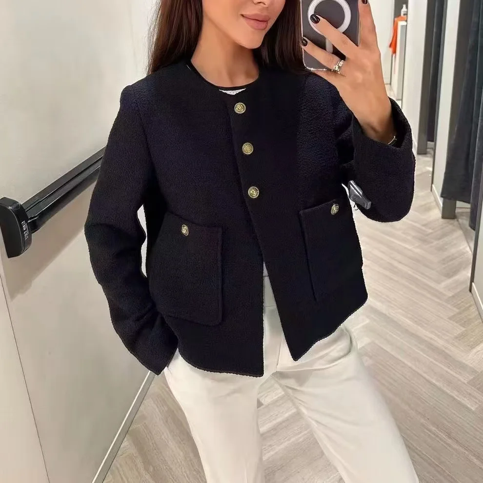 Japanese and Korean style women's fashion small fragrant jacket, women's jacket, Maillard wearing trendy texture short jacket
Japanese and Korean style women's fashion small fragrant jacket, women's jacket, Maillard wearing trendy texture short jacket