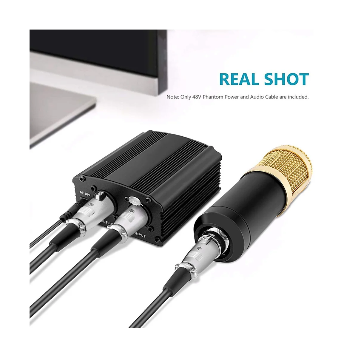 For 48V Phantom Power Bm 800 Microphone Supply with Adapter XLR Audio Cable for Any Music Recording Equipment EU Plug
For 48V Phantom Power Bm 800 Microphone Supply with Adapter XLR Audio Cable for Any Music Recording Equipment EU Plug