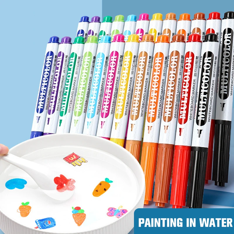 Magical Water Painting Pen Whiteboard Markers Floating Ink Pen Doodle Water Pens Kids Drawing Early Education Toy Art Supplies
Magical Water Painting Pen Whiteboard Markers Floating Ink Pen Doodle Water Pens Kids Drawing Early Education Toy Art Supplies