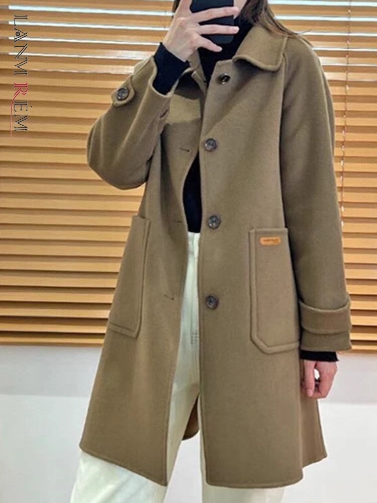 LANMREM Solid Color Single-breasted Wool Coat Women's Double-sided Woolen Coats Female Loose Fashion Clothing 2R4685
LANMREM Solid Color Single-breasted Wool Coat Women's Double-sided Woolen Coats Female Loose Fashion Clothing 2R4685