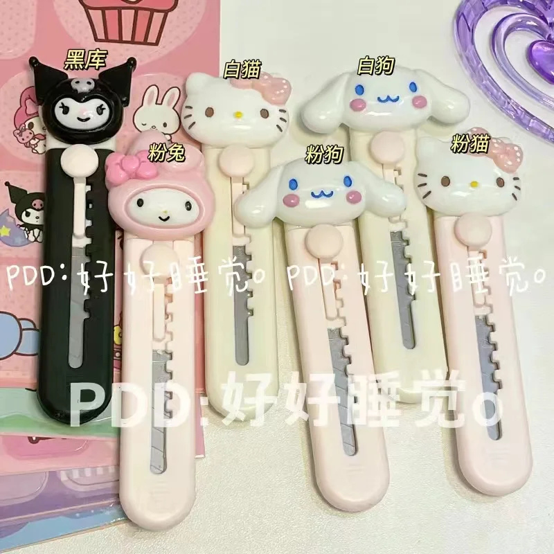 Kawaii Utility Knife Sanrio Kuromi My Melody Cinnamoroll Cartoon Cute Portable Paper Cutter Unboxing Artifact Knife Gift Toy
Kawaii Utility Knife Sanrio Kuromi My Melody Cinnamoroll Cartoon Cute Portable Paper Cutter Unboxing Artifact Knife Gift Toy