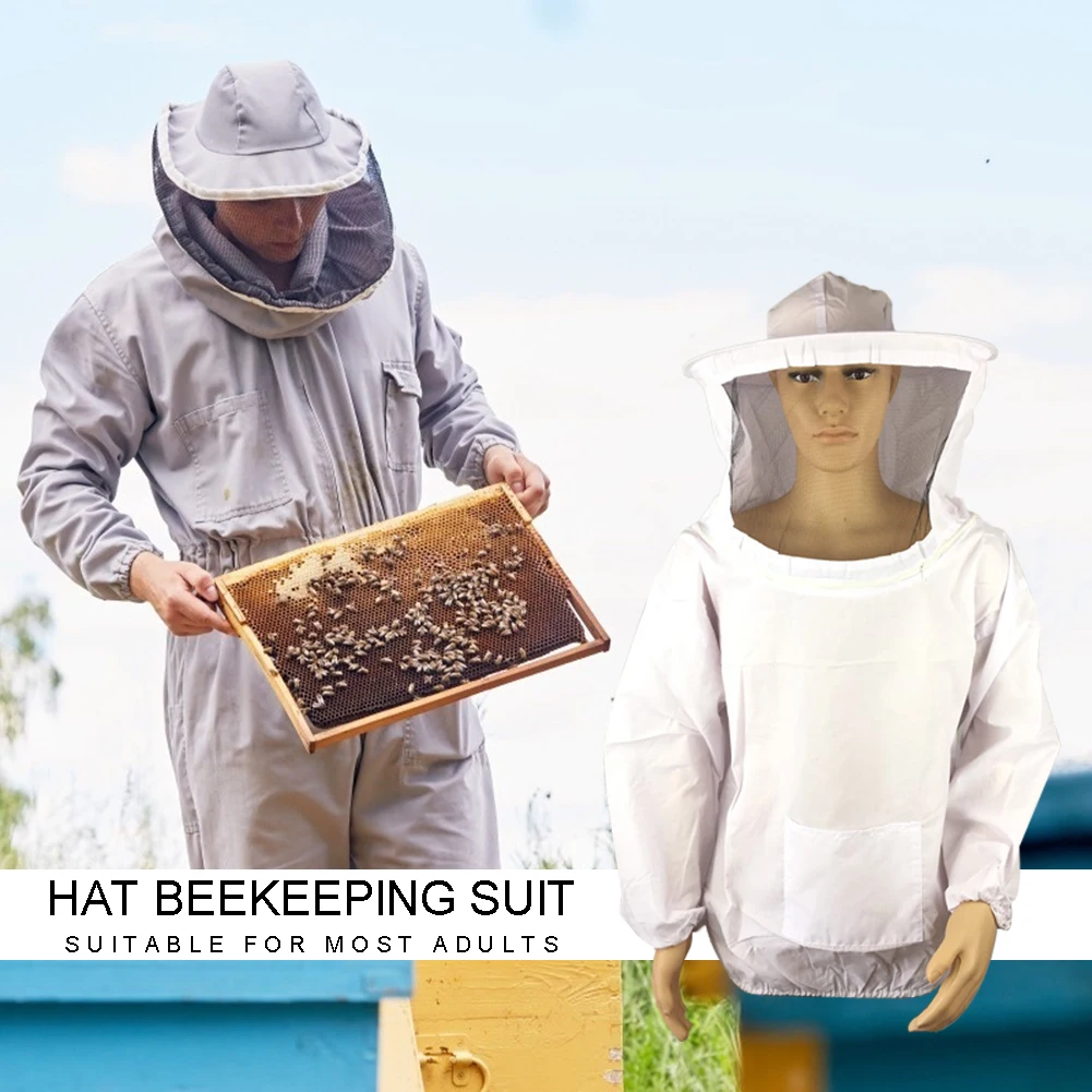

Пиджак для пчеловодства, Женская защитная одежда, костюм, товары для пчеловодства со съемной вуалью, белая крышка