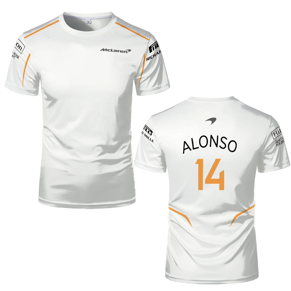 Новинка, Лидер продаж, футболка F1, мужская и женская футболка McLaren Racing с 3D рисунком, летняя спортивная одежда для отдыха
Новинка, Лидер продаж, футболка F1, мужская и женская футболка McLaren Racing с 3D рисунком, летняя спортивная одежда для отдыха