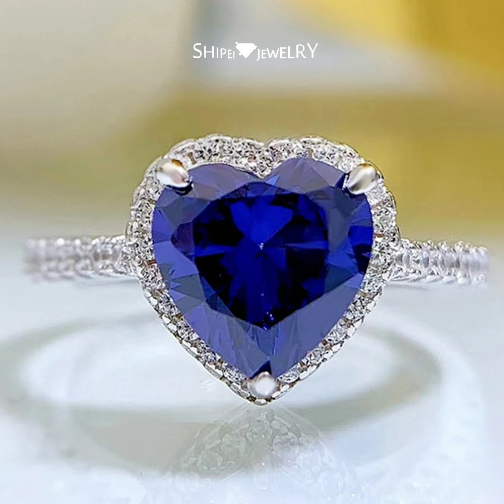 Shipei Classic 925 Sterling Silver Love Heart Sapphire Created Moissanite Gemstone Wedding Engagement Fine Jewelry Ring Gifts
Shipei Classic 925 Sterling Silver Love Heart Sapphire Created Moissanite Gemstone Wedding Engagement Fine Jewelry Ring Gifts