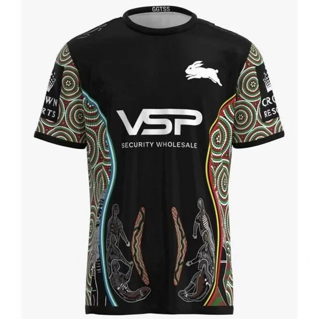 

2023 South Sydney Rabbitohs Anzac Indigenous JOHN SATTLER COMMEMORATIVE Singlet Rugby Jersey