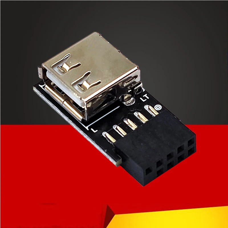 USB 2.0 Motherboard Header 9pin Motherboard to USB Adapter Connector USB2.0 A 9 Pin Female Converter for Wireless Mouse Receiver
USB 2.0 Motherboard Header 9pin Motherboard to USB Adapter Connector USB2.0 A 9 Pin Female Converter for Wireless Mouse Receiver