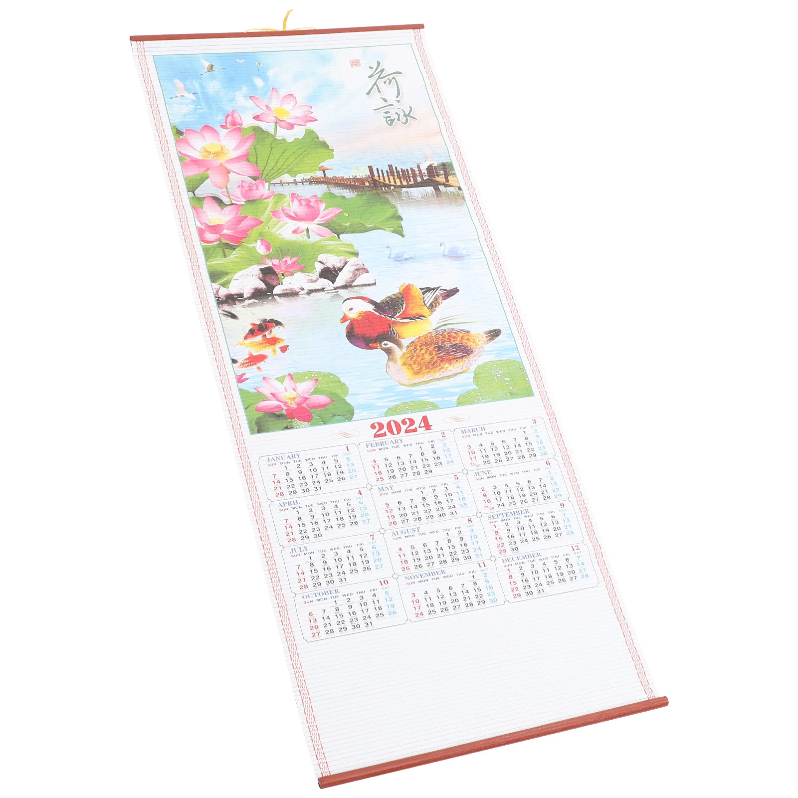 Monthly Calendar Wall Hanging 2024 Chinese Traditional Room Decor Fine New Year 
Monthly Calendar Wall Hanging 2024 Chinese Traditional Room Decor Fine New Year