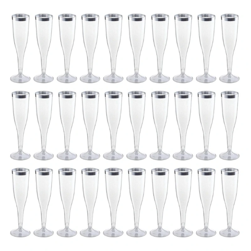 30Pcs Gold Rim Decor Disposable Plastic Wine Cups Unbreakable Clear Champagne Wine Glasses Set Shatterproof Recyclable
30Pcs Gold Rim Decor Disposable Plastic Wine Cups Unbreakable Clear Champagne Wine Glasses Set Shatterproof Recyclable