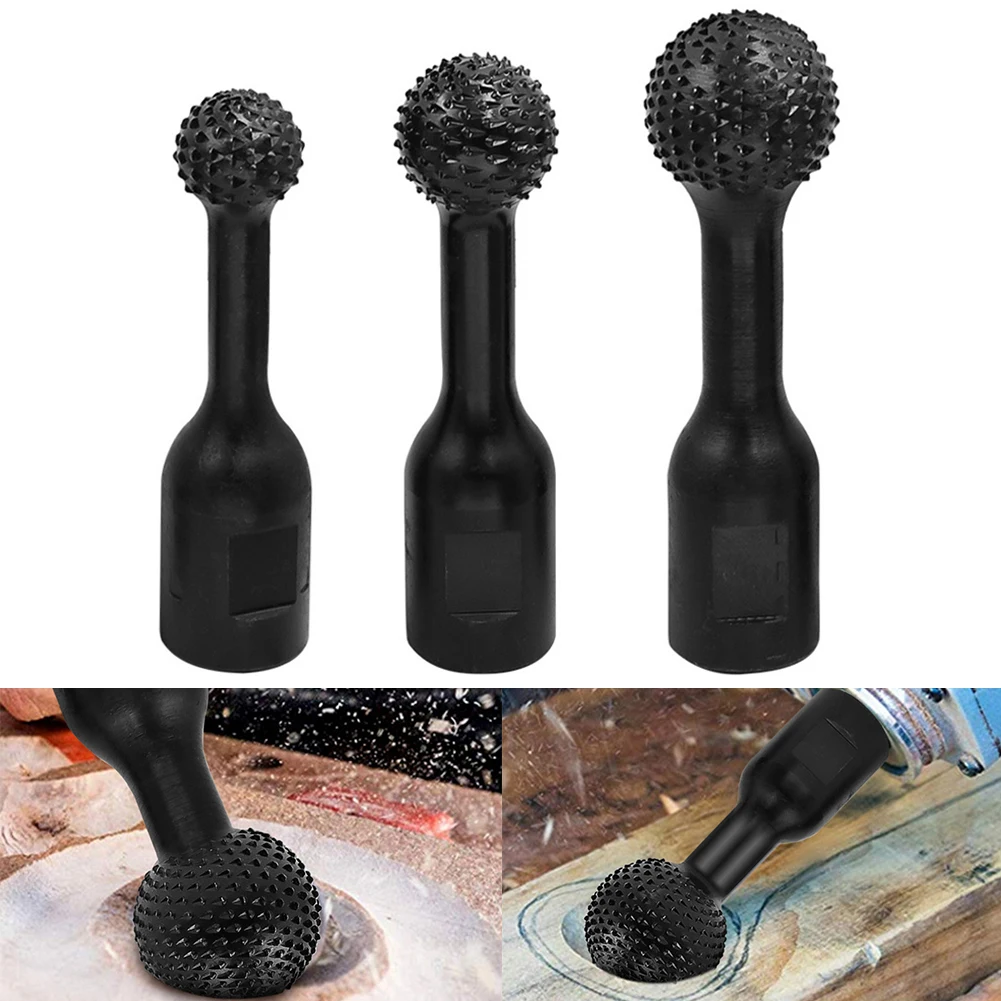 

3pcs Ball Type Grinding Head 20 25 30mm For 115 125 Type Angle Grinders Wood Metal Carving Grinding Engraving Power Tools