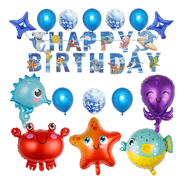 Ocean Theme Aluminum Foil Toy Balloon Set Large Marine Animal Balloon Cartoon Fish Ball Birthday Party Decorations Baby Shower
Ocean Theme Aluminum Foil Toy Balloon Set Large Marine Animal Balloon Cartoon Fish Ball Birthday Party Decorations Baby Shower