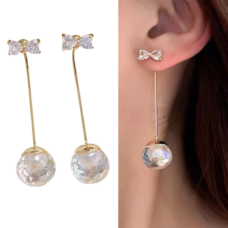 Long Tassel Ball Long Pendant Earrings Korean Fashion Ladies Gift Jewelry Exquisite Rhinestone Bow Stud Earrings
Long Tassel Ball Long Pendant Earrings Korean Fashion Ladies Gift Jewelry Exquisite Rhinestone Bow Stud Earrings