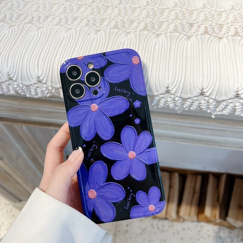 Retro Art Purple Oil Painting Lucky Flowers Phone Case For iPhone 11 12 13 Pro Max X Xr Xs Max 7 8 Plus Soft Silicone Cover
Retro Art Purple Oil Painting Lucky Flowers Phone Case For iPhone 11 12 13 Pro Max X Xr Xs Max 7 8 Plus Soft Silicone Cover