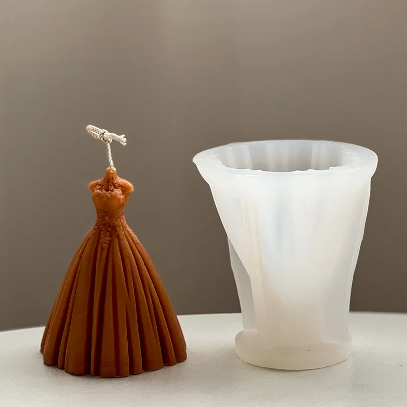 3D Wedding dress Silicone Material Handmade Candle Mold DIY Skirt Wedding Decoration Epoxy Mold
3D Wedding dress Silicone Material Handmade Candle Mold DIY Skirt Wedding Decoration Epoxy Mold