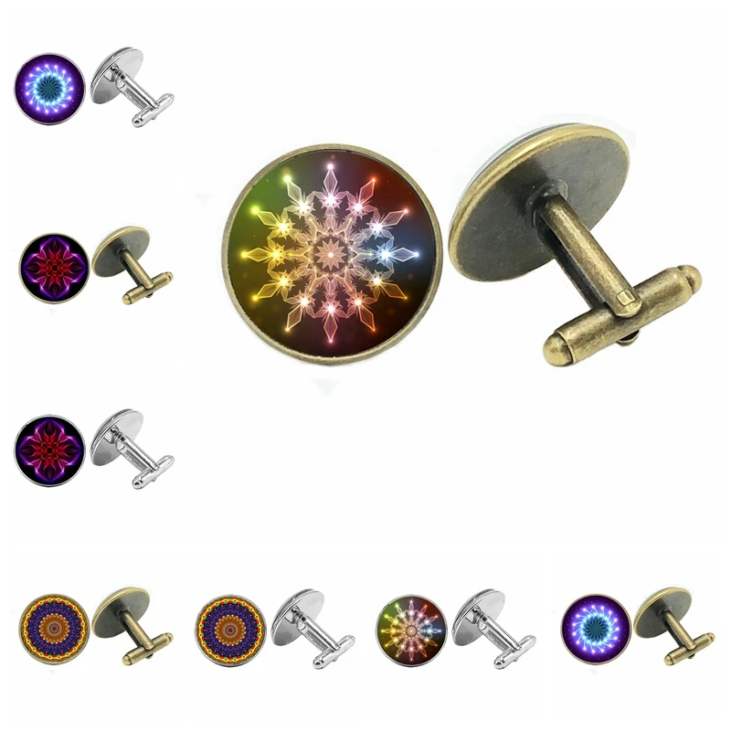 Sweet Romantic Kaleidoscope Fashion 20mm Glass Cabochon Mandala Pattern Cufflinks Gift Jewelry for Men
Sweet Romantic Kaleidoscope Fashion 20mm Glass Cabochon Mandala Pattern Cufflinks Gift Jewelry for Men