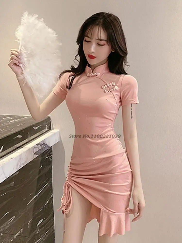 2023 vintage chinese style cheongsam dress women's satin qipao sexy party dress mujer vestidos satin short dress cheongsam qipao
2023 vintage chinese style cheongsam dress women's satin qipao sexy party dress mujer vestidos satin short dress cheongsam qipao
