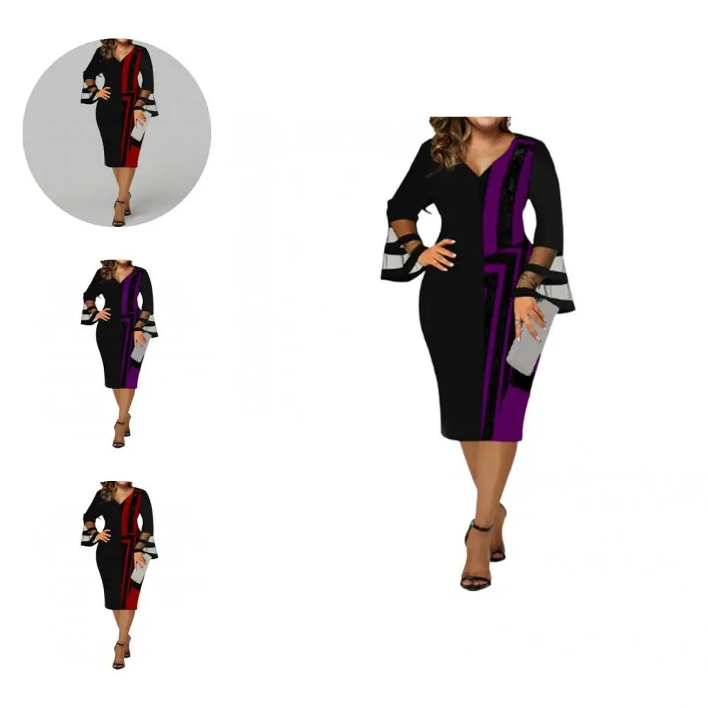 Ladies Popular Split Sheath Dress Sexy Women Dress Flare Sleeve for Office
Ladies Popular Split Sheath Dress Sexy Women Dress Flare Sleeve for Office