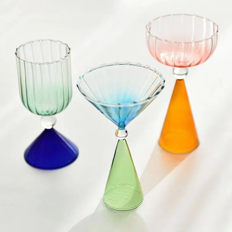 Creative Gradient Glass Cups Champagne Glass Cocktail Glass Flutes Glass Whiskey Cups Tall Glasses Conical Wine Goblet wine set
Creative Gradient Glass Cups Champagne Glass Cocktail Glass Flutes Glass Whiskey Cups Tall Glasses Conical Wine Goblet wine set