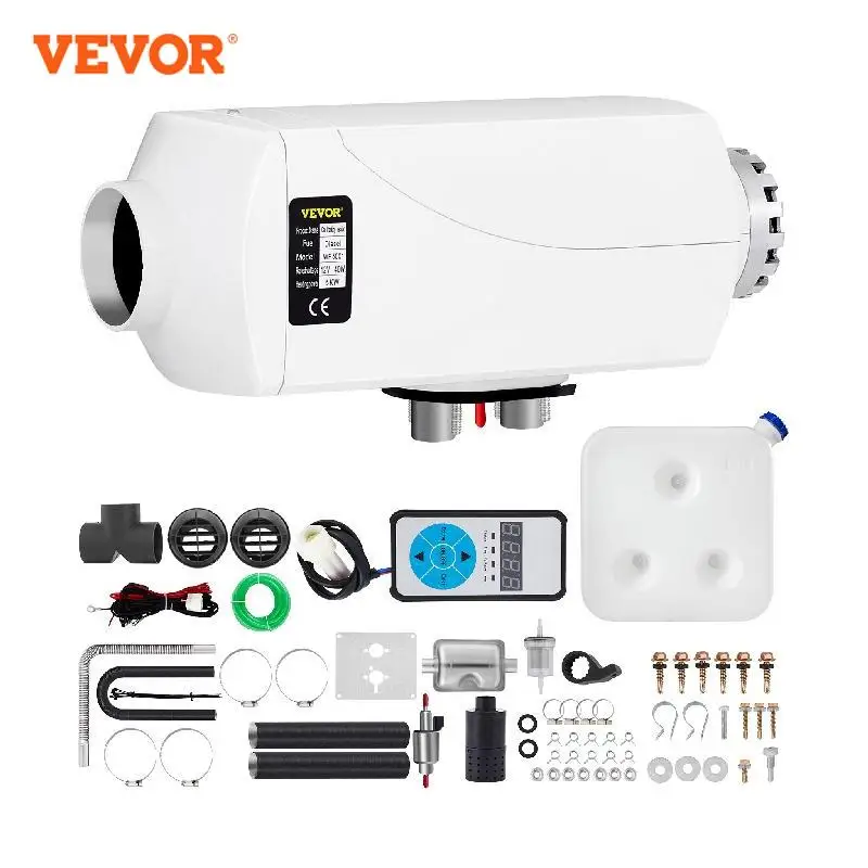 

VEVOR 5KW Car Heater 12V Diesel Air Heater With Digital Switch Silencer for Motorhome Boats Trailer Truck Diesel Parking Heater