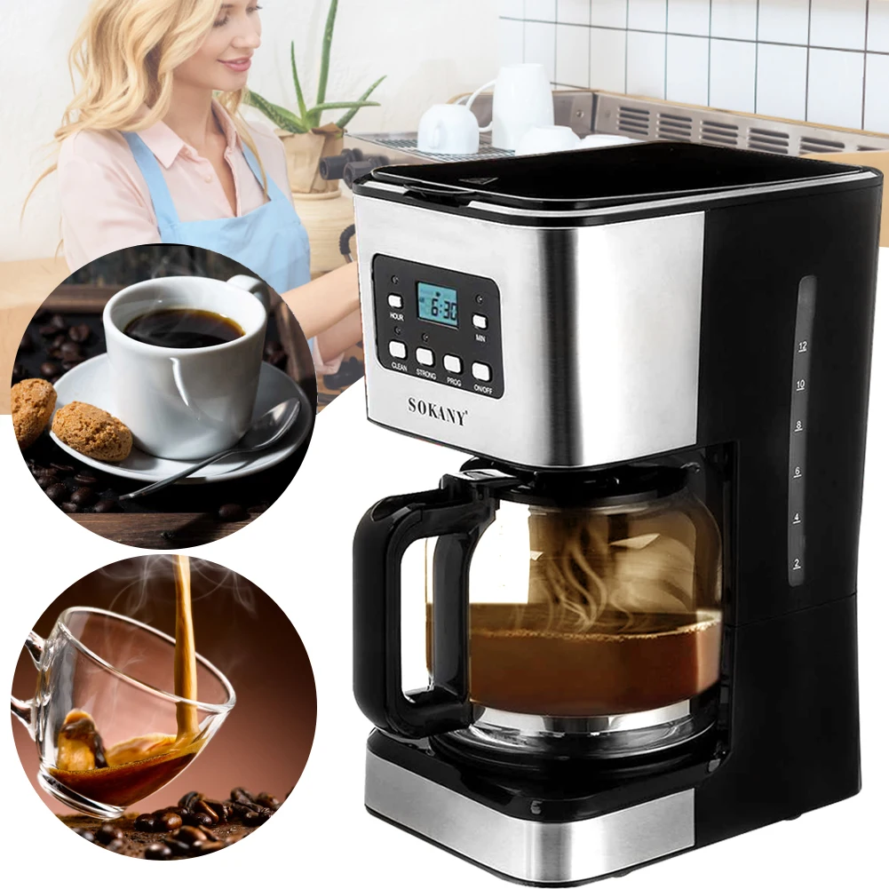Coffee Maker Anti-drip Coffee Brewer Fully With Coffee Pot 12-cup Automatic Espresso Machine With Water Level Gauge For Home
Coffee Maker Anti-drip Coffee Brewer Fully With Coffee Pot 12-cup Automatic Espresso Machine With Water Level Gauge For Home