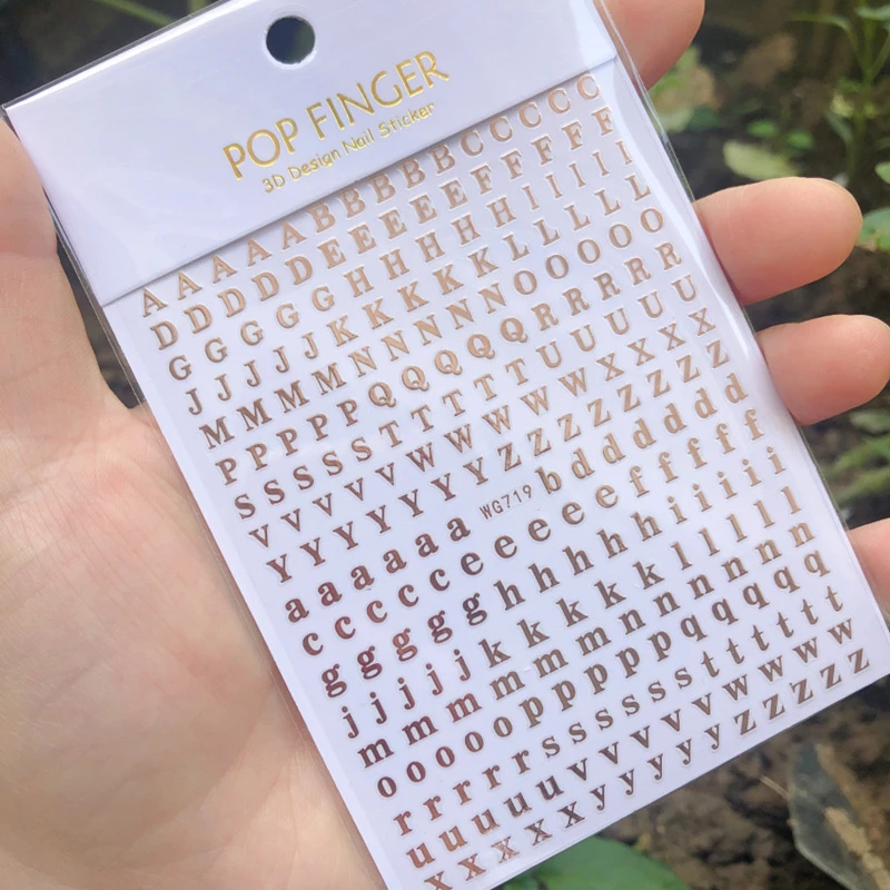 Laser Bronzing Nail Stickers 3D Holographic Self-adhesive Gold Sliver Letter Roman 26 English Word Heart Nail Art Decals 1PCS
Laser Bronzing Nail Stickers 3D Holographic Self-adhesive Gold Sliver Letter Roman 26 English Word Heart Nail Art Decals 1PCS