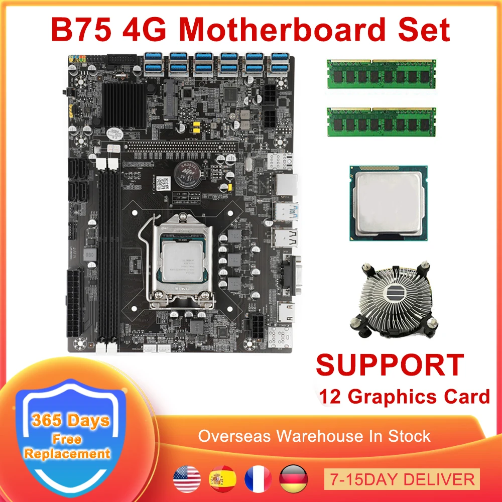 Набор материнской платы B75 для майнинга биткоинов Lga 1151 DDR3 MSATA 8 USB3.0 к PCI-E X16, графическая карта GPU 128G SSD, ЦП ETH
Набор материнской платы B75 для майнинга биткоинов Lga 1151 DDR3 MSATA 8 USB3.0 к PCI-E X16, графическая карта GPU 128G SSD, ЦП ETH