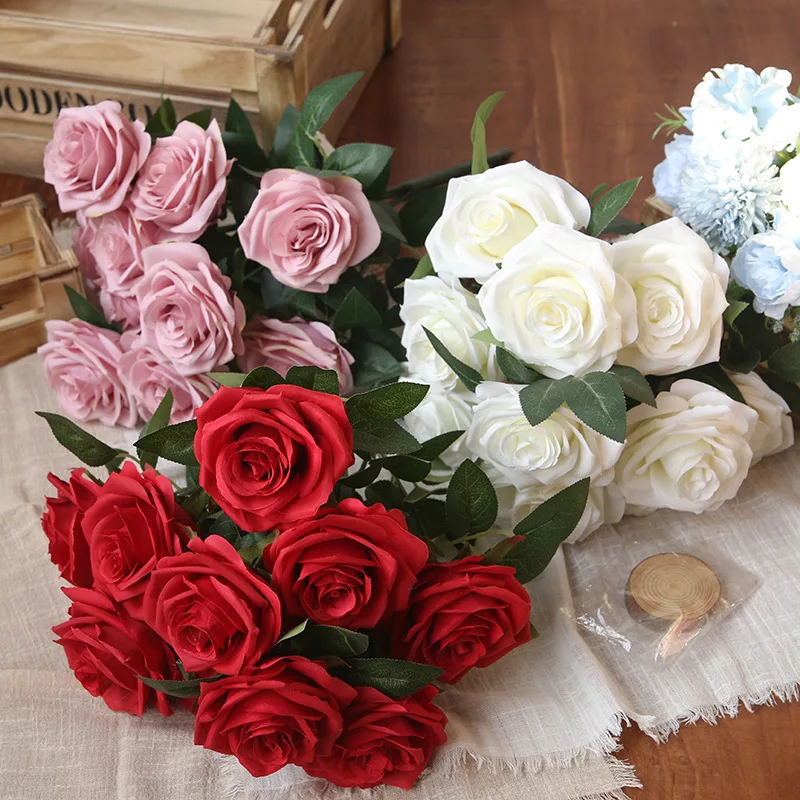 10 Head Roses Bouquets Artificial Silk Flowers Wedding Supplies Artificial Flowers Decoration Home Display
10 Head Roses Bouquets Artificial Silk Flowers Wedding Supplies Artificial Flowers Decoration Home Display