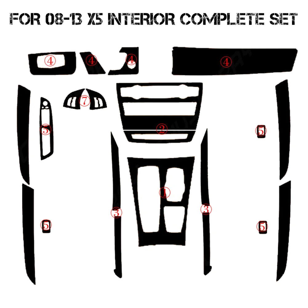 Carbon Fiber Interior Cover Sticker 5D Right-hand Drive For BMW X5 E70 2008-2013 Center Console Armrest Stickers Decal Wrap Trim
Carbon Fiber Interior Cover Sticker 5D Right-hand Drive For BMW X5 E70 2008-2013 Center Console Armrest Stickers Decal Wrap Trim