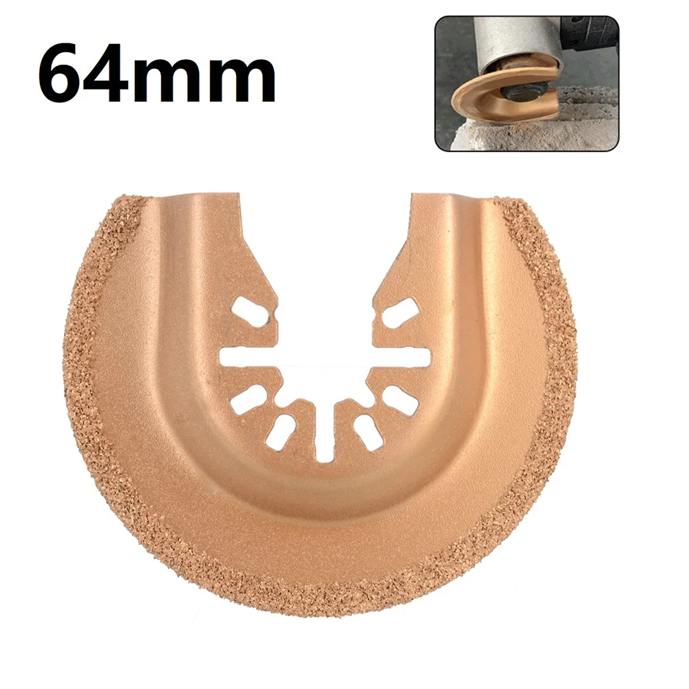 64mm Multi Saw Blade Half Circle Diamond Quick Release Oscillating Saw Blade Renovator House DIY Multi Tools Cutting Disc
64mm Multi Saw Blade Half Circle Diamond Quick Release Oscillating Saw Blade Renovator House DIY Multi Tools Cutting Disc