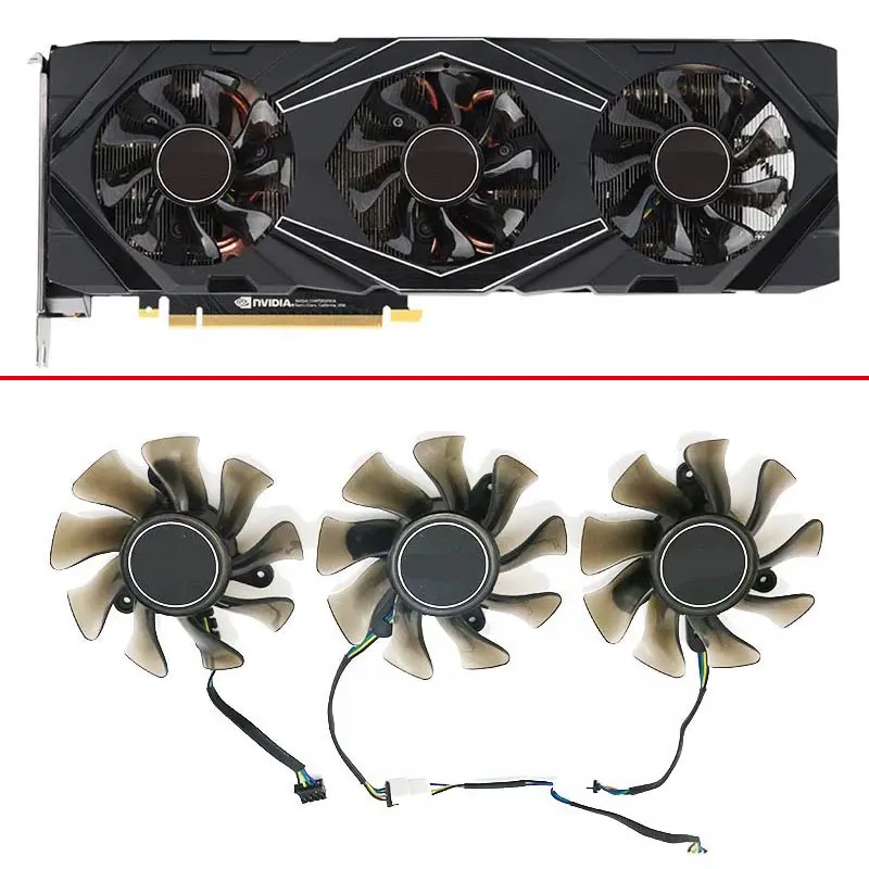 3 PCS KFA2 GALAX Geforce RTX 2080 SG Editie RTX 2080Ti SG Editie Graphics Card Replacement Fan GA82S2H 75MM 4PIN Cooling Fan
3 PCS KFA2 GALAX Geforce RTX 2080 SG Editie RTX 2080Ti SG Editie Graphics Card Replacement Fan GA82S2H 75MM 4PIN Cooling Fan