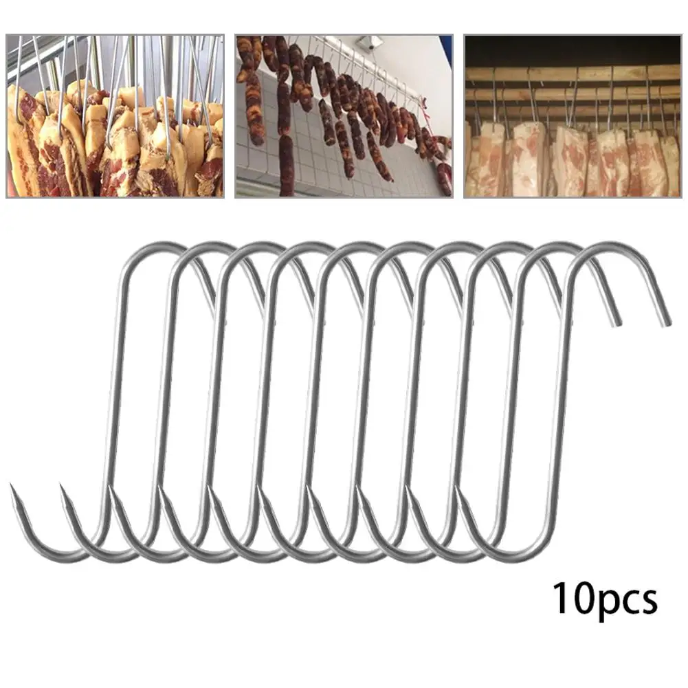 10 PCS 15cm Butcher Hooks Multipurpose Stainless Steel S Hooks Sharp Tip Utensil Meat Pointed Hook For Baking Barbecue Shop
10 PCS 15cm Butcher Hooks Multipurpose Stainless Steel S Hooks Sharp Tip Utensil Meat Pointed Hook For Baking Barbecue Shop