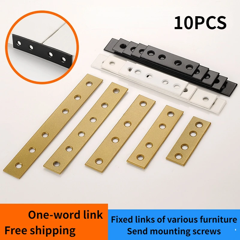 10 Pieces of Black Connecting Plate Straight Piece Connector Plate Angle Fastener Flat Bracket Furniture 180 ° Angle Iron Plate
10 Pieces of Black Connecting Plate Straight Piece Connector Plate Angle Fastener Flat Bracket Furniture 180 ° Angle Iron Plate