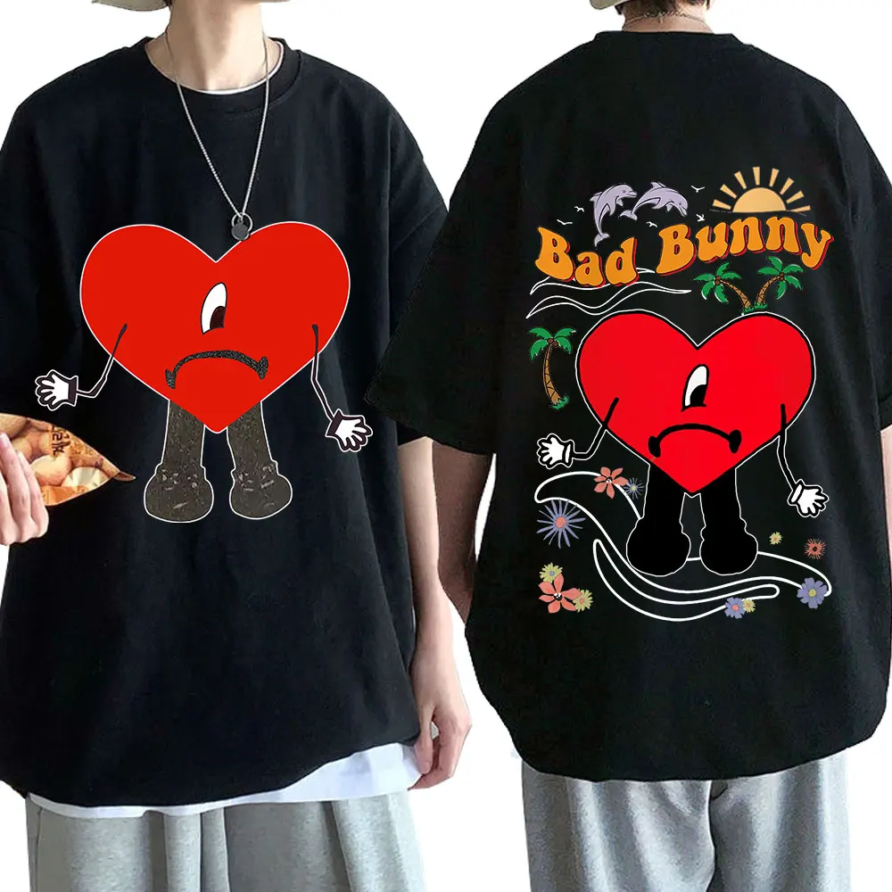 Singer Bad Bunny UN VERANO SIN TI T-shirt Music Album Double Sided Graphics Print T Shirt Unisex Hip Hop Oversized T Shirts Tops
Singer Bad Bunny UN VERANO SIN TI T-shirt Music Album Double Sided Graphics Print T Shirt Unisex Hip Hop Oversized T Shirts Tops
