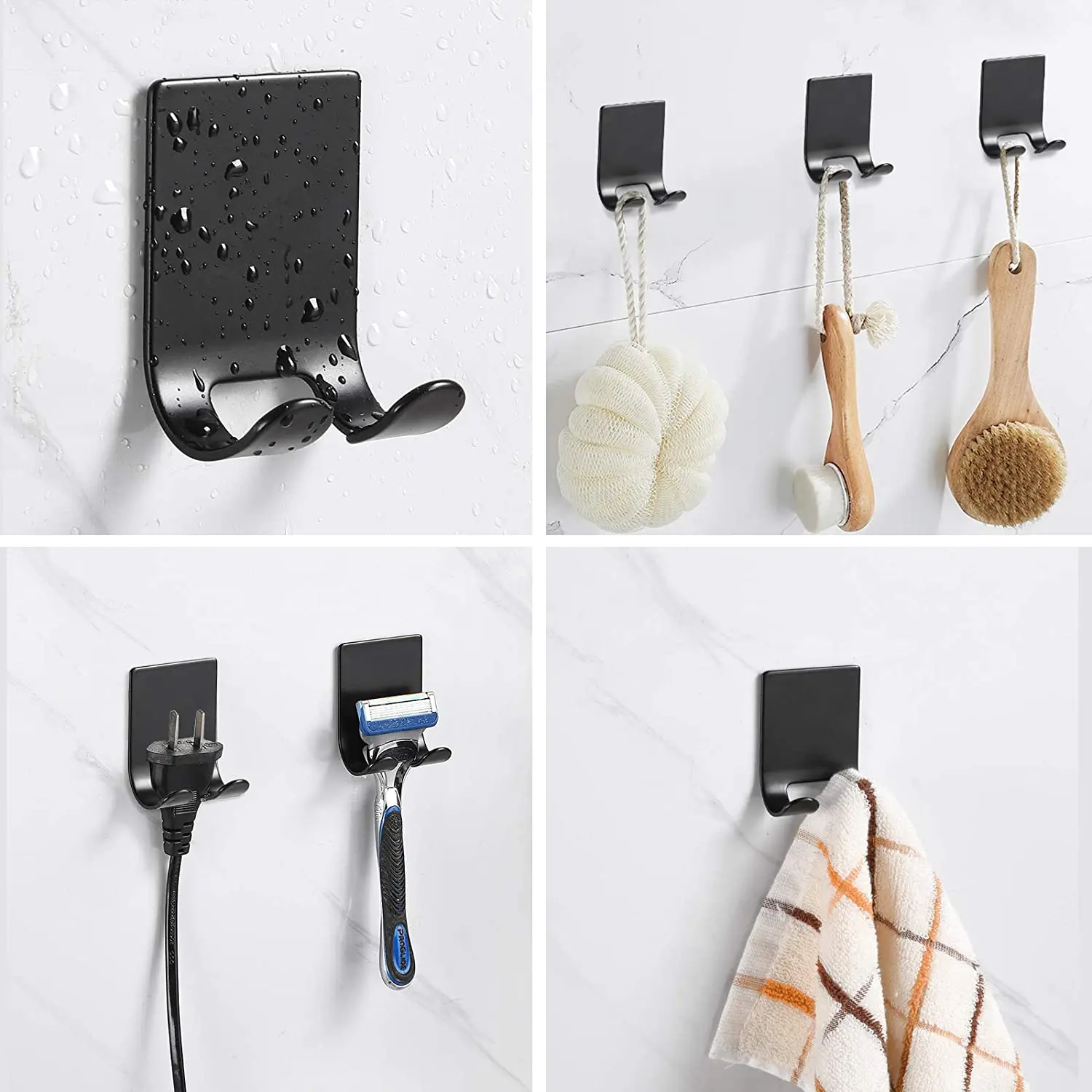 Shower Hook for Razor Bathroom Kitchen Organizer for Shaver Plug Robe Towel Loofah Coat razor stand Black Silver 1pc
Shower Hook for Razor Bathroom Kitchen Organizer for Shaver Plug Robe Towel Loofah Coat razor stand Black Silver 1pc