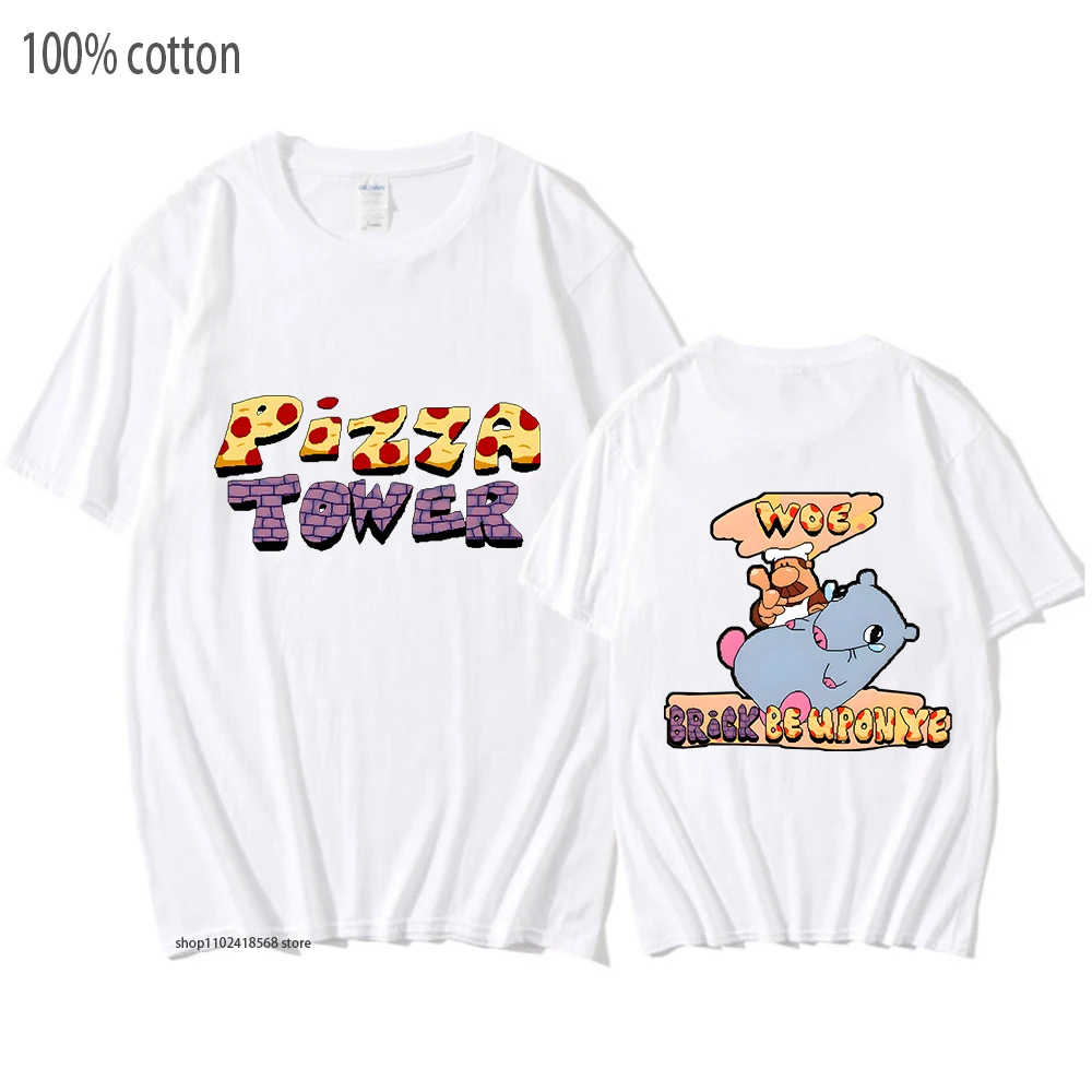 Hot Game Pizza-Tower T-Shirts Give A Thumbs-up Cool Shirt Fashion Women Clothing Men Tshirts Vintage/retro 100% Cotton Tee-Shirt
Hot Game Pizza-Tower T-Shirts Give A Thumbs-up Cool Shirt Fashion Women Clothing Men Tshirts Vintage/retro 100% Cotton Tee-Shirt