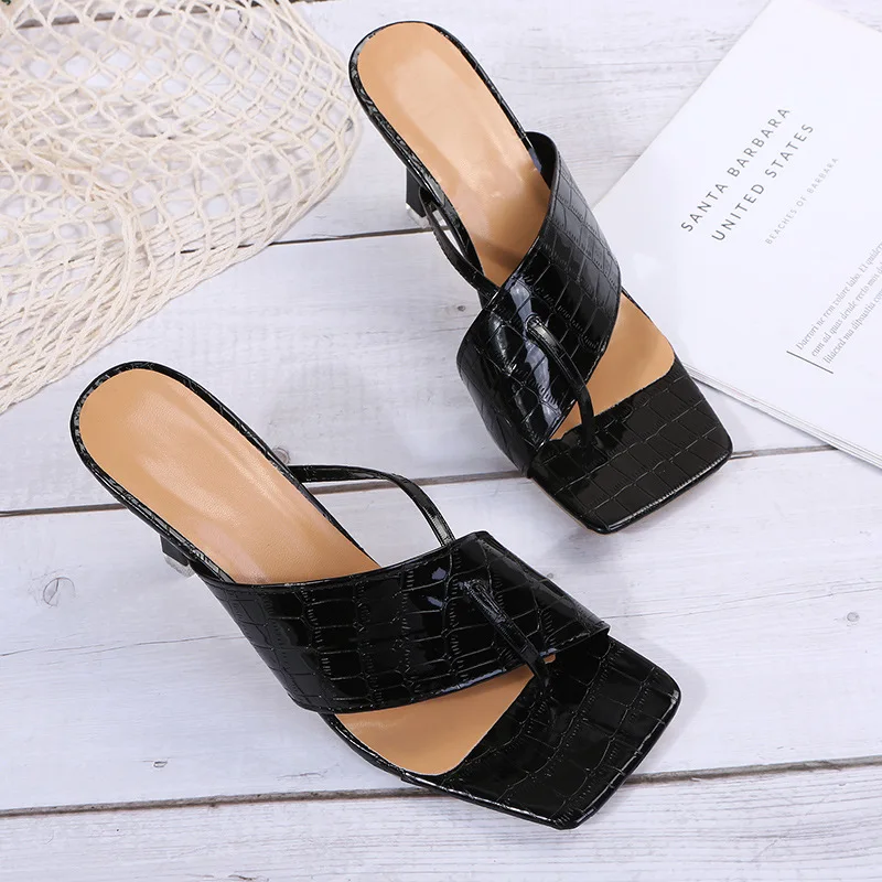 New Arrival Women Sandals Sexy Square Toe High-heeled Women's Sandals High Heel Slipper Crocodile Pattern Pu Leather
New Arrival Women Sandals Sexy Square Toe High-heeled Women's Sandals High Heel Slipper Crocodile Pattern Pu Leather