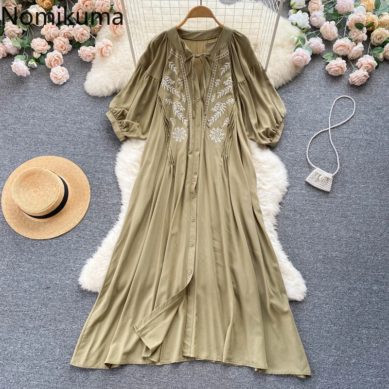 Nomikuma Vestidos De Verano Mujer 2022 пышные рукава на шнурке свободные Простые платья для женщин Ретро богемные модные женские платья
Nomikuma Vestidos De Verano Mujer 2022 пышные рукава на шнурке свободные Простые платья для женщин Ретро богемные модные женские платья