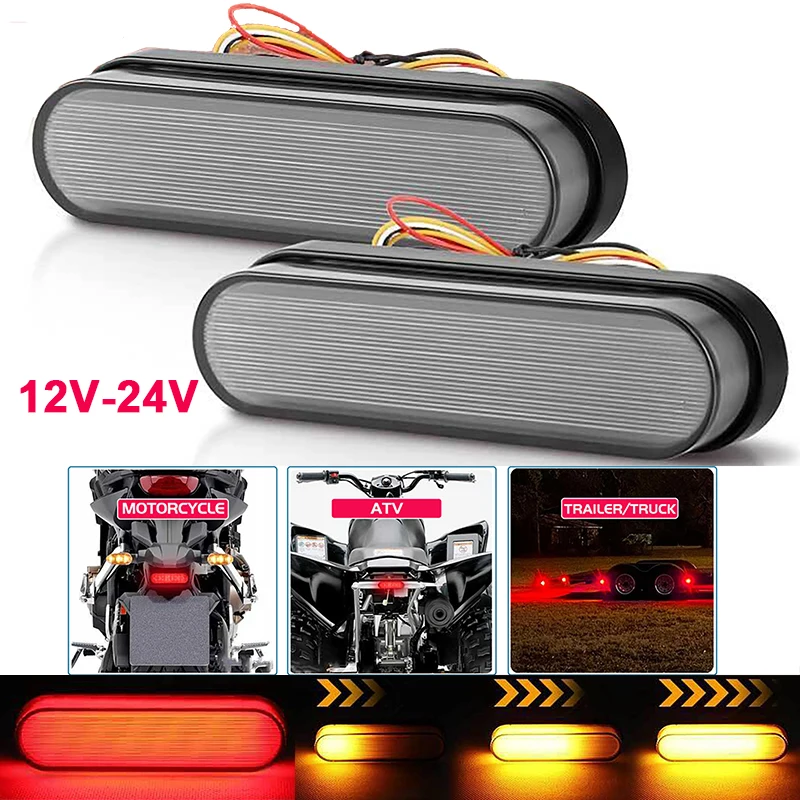 2Pcs Universal 4 Inch Oval LED Tail Light Truck Trailer Lights Stop Brake Turn Signal Light fir ATV Truck Motorcycle
2Pcs Universal 4 Inch Oval LED Tail Light Truck Trailer Lights Stop Brake Turn Signal Light fir ATV Truck Motorcycle