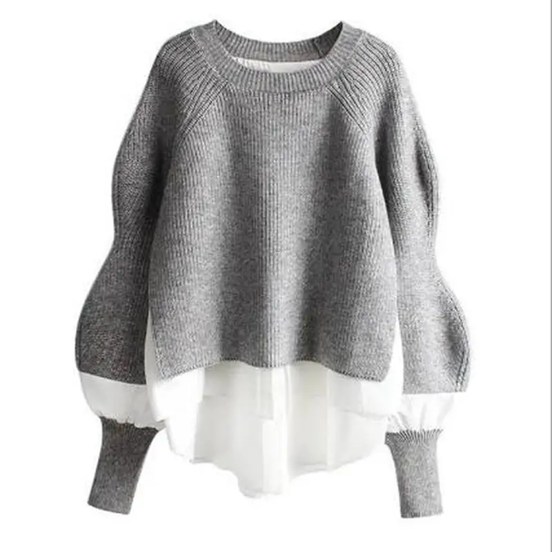 2021 Autumn and Winter New Fashion Sweater Women Pullover Long Sleeve Lantern Sleeve Round Neck Wild Loose Sweater
2021 Autumn and Winter New Fashion Sweater Women Pullover Long Sleeve Lantern Sleeve Round Neck Wild Loose Sweater