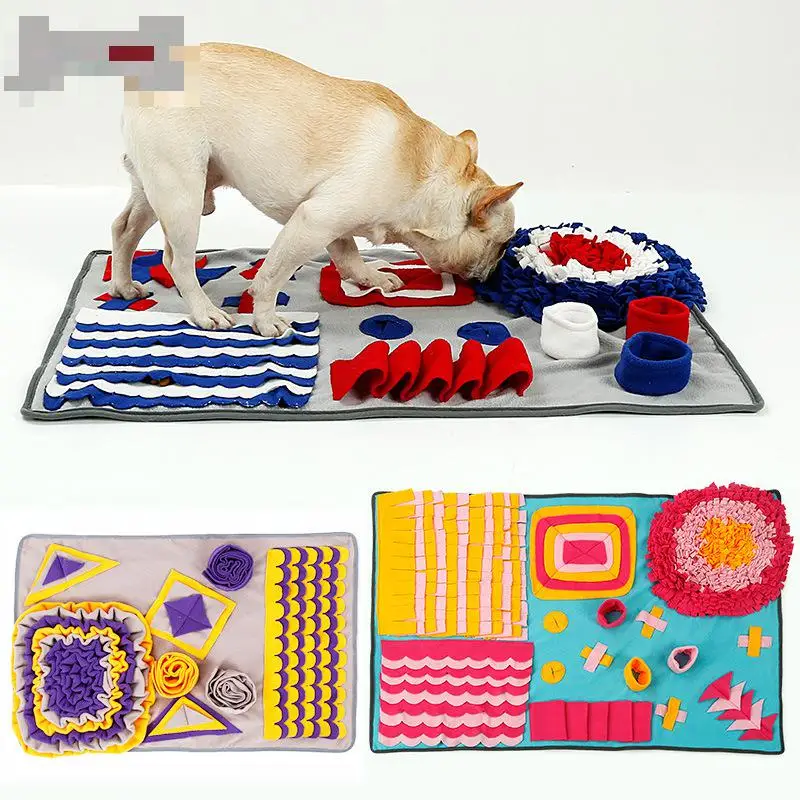

Color Pet Sniffing Pad Puzzle Slow Food Training Dog Toys Hide Food To Relieve Boredom Outdoor Pet Supplies