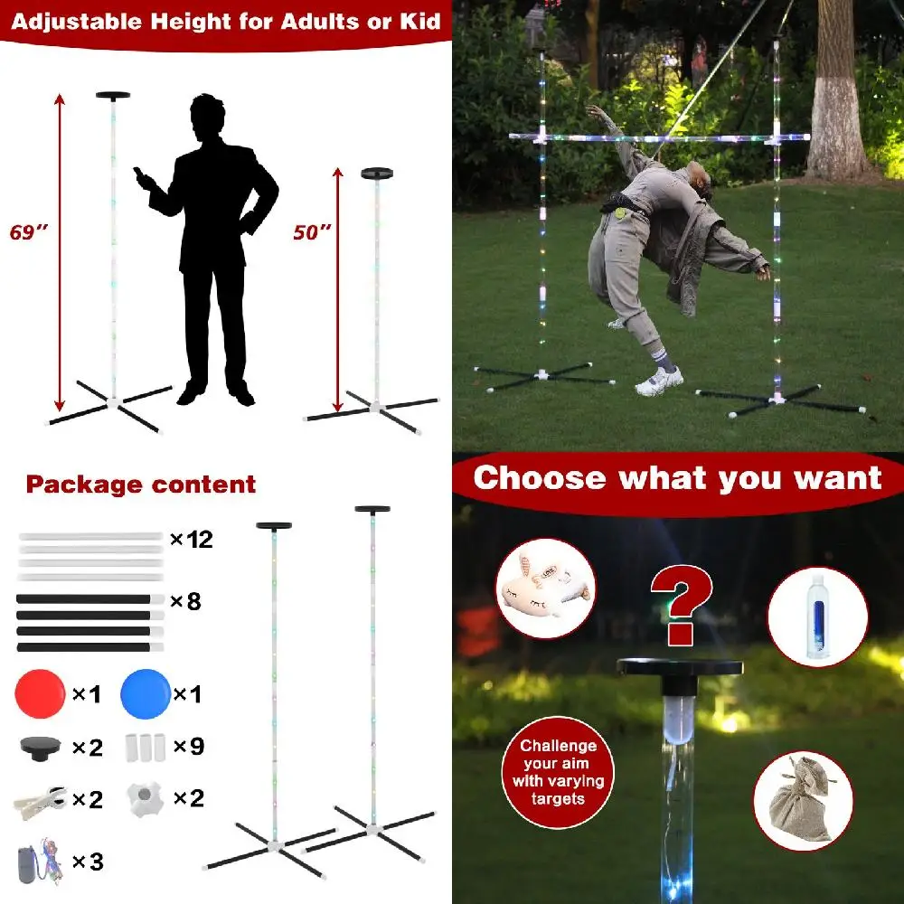 Gorgeous 2 in 1 Limbo LED Games, Perfect for Camping, Lawn, Beach, Garden and Outdoor Party - The Ultimate Fun Activity!
Gorgeous 2 in 1 Limbo LED Games, Perfect for Camping, Lawn, Beach, Garden and Outdoor Party - The Ultimate Fun Activity!