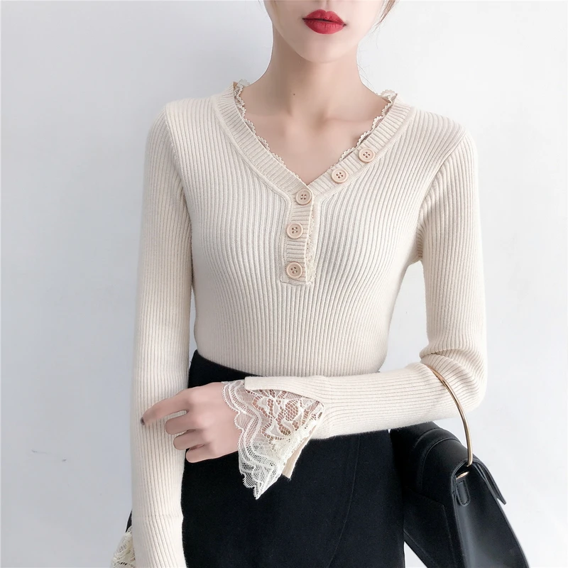 Новый свитер с оборками, новинка, облегающие пикантные кружевные рубашки на пуговицах с V-образным вырезом, вязаный свитер в стиле ретро с дл...
Новый свитер с оборками, новинка, облегающие пикантные кружевные рубашки на пуговицах с V-образным вырезом, вязаный свитер в стиле ретро с дл...